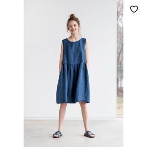 NotPerfectLinen redwood sleeveless dress